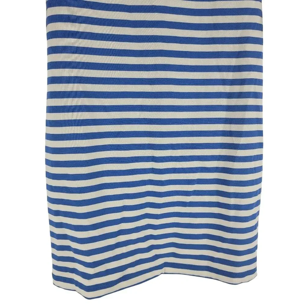 J crew Striped Lace Up Maxi Dress 3/4 Sleeve Multi Color Size XS